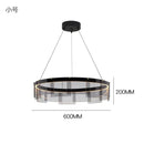 GobekUsa LED Glass Ring Pendant Lights: Modern Iron Art Hanging Lamps for Home Décor