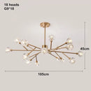 GobekUsa Crystal LED Chandelier: Modern Nordic Design Copper Ceiling Light Fixture