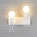 GobekUsa Little Iron Man Cartoon Wall Sconce for Kids Room, Bedroom, Kitchen - Modern Design