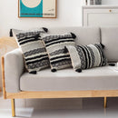 GobekUsa Boho Jacquard Cushion Cover in Blue Yellow Black Woven for Home Decor
