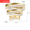 GobekUsa Crystal Stainless Steel LED Chandelier for Foyer