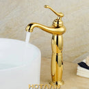 GobekUsa Gold Brass Tall Basin Faucet: Luxurious European Style Mixer Tap Y-5062