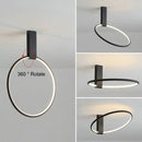 GobekUsa LED Round Ceiling Lamp Scandinavian Design White Black Gold Metal Aluminum