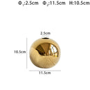 GobekUsa Golden Ball Ceramic Vase Home Decor Crafts Flower Pot Art Hydroponic Ornament Gift