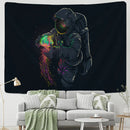 GobekUsa Jellyfish Interstellar Sky Tapestry Wall Hanging: Astronaut Design for Boho Dorm Decor