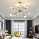 GobekUsa LED Ceiling Chandelier: Modern & Industrial Sputnik Style for Living Room & Bedroom