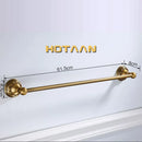 GobekUsa Antique Brass Towel Holder Single Bar 30-60cm, Solid Aluminium Towel Rack