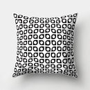 GobekUsa Geometric Star Print Pillow Cover for Home Decor - Black & White Square Texture