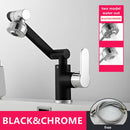 GobekUsa Gold and Black Bathroom Faucet with Hot Cold Water Mixer - Deck Mounted