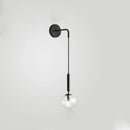 GobekUsa Glass Ball Wall Lamp Brass/Black Sconce for Living Room Bedroom Reading