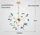 GobekUsa Agate Branch Chandelier - Nordic Glass LED Globe for Bedroom, Kitchen, Dining Room