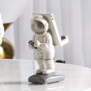 GobekUsa Astronaut Phone Holder Cosmonaut Statue Space Man Sculpture Decor Figurine