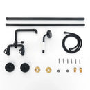 GobekUsa Industrial Black Floor Standing Dual Handle Bathroom Shower Faucet