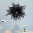 GobekUsa Gauze Flower Chandeliers: Modern Nordic Mesh Pendant Light for Bedroom, Living, Children's Room