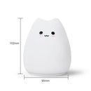 GobekUsa Cat Silicone LED Night Light Touch Sensor 2 Modes Children Bedroom Lamp
