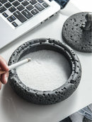 GobekUsa Cement Astronaut Ashtray with Lid - High Temperature Resistant Cigar Ashtray