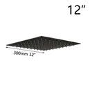 GobekUsa 8-20" Black Ultra-thin Rain Shower Head for Bathroom Square Rainfall Faucet