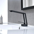 GobekUsa Black Brass Basin Faucet Mixer with Single Handle Deck Mount