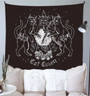GobekUsa Cat Coven Mysterious Baphomet Occult Wall Tapestry Home Decor