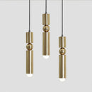 GobekUsa Golden Cylinder Pipe LED Pendant Light - Modern Nordic Design