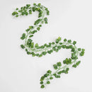 GobekUsa Artificial Hanging Christmas Garland Green Silk Leaves for Home Wedding Garden