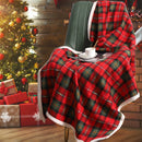 GobekUsa Cozy Coral Fleece Plaid Blanket - Soft & Warm Flannel Bedspread