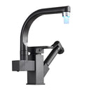 GobekUsa LED Kitchen Faucet Mixer with Swivel Spouts and Pull-Out Spray