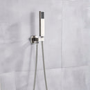 GobekUsa Black ABS Handshower Head with 150cm Stainless Hose - Wall Mounted Faucet Accessory