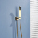 GobekUsa Black ABS Handshower Head with 150cm Stainless Hose - Wall Mounted Faucet Accessory