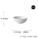 GobekUsa Ceramic Dinner Plate Set - Round Western Meal Plate, Steak Dish, Rice Bowl