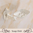 GobekUsa Aluminum Bath Hardware Set: Shelf, Towel Rack, Paper Holder, Brush Holder, Hooks