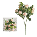 GobekUsa 5-Fork 11 Roses Bouquet for Home Decor – Small Fresh Korean Style Simulation