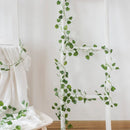 GobekUsa Artificial Hanging Christmas Garland Green Silk Leaves for Home Wedding Garden