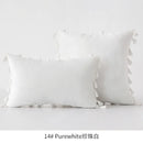GobekUsa Fringed Tassel Velvet Pillowcase 50x50cm/30x50cm in Popular Light Colors