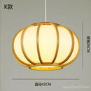 GobekUsa Japanese Bamboo Chandelier Lights for Bedroom Living Room Tea Room Zen Lamps