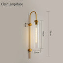 GobekUsa E27 Glass Wall Light in Smoke Gray Amber Milky White Green for Bedroom Living Room