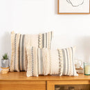 GobekUsa Bohemian Cotton Cushion Cover 30x50cm/45x45cm Beige for Home Decor Sofa Bed