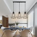 GobekUsa Diamond Cage Wrought Iron Pendant Light for Dining Room and Kitchen Island