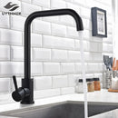 GobekUsa Kitchen Faucet Hot Cold Water Mixer - Matte Black/Brushed Nickel Kitchen Taps