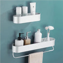 GobekUsa Aluminum Bathroom Shelf with Towel Bar for Bath/Shower Organization