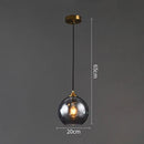 GobekUsa Glass Ball Pendant Light - Modern Nordic LED Hanging Fixture for Dining and Kitchen