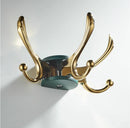 GobekUsa Green Gold Zinc Alloy Coat Hook Wall Hanging Single Hook for Bathroom or Door