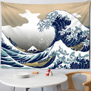 GobekUsa Kanagawa Wave Bohemian Tapestry Wall Hanging: Aesthetic Room Decor