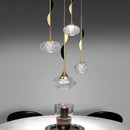 GobekUsa Bubble Crystal Pendant Light: Modern Kitchen Dining Room Hanging Lamp for Home Decor