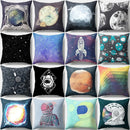 GobekUsa Cartoon Planet Astronaut Moon Rocket Pillow Case 45x45cm Square Cushion Cover