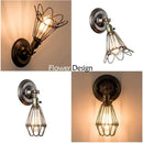 GobekUsa Industrial Cage Wall Light Fixture - Adjustable Rustic Sconces for Home Décor