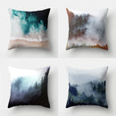 GobekUsa Green Tropical Leaves Forest Pillowcase - Natural Mountain Ocean Wave Decor