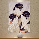 GobekUsa Geisha Kanagawa Print Wall Hanging for Bohemian Home Decor & Yoga Mat