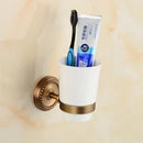 GobekUsa Brass Bathroom Set: Robe Hook, Paper Holder, Towel Bar, Soap Basket.