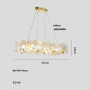 GobekUsa Gold Iron Glass Chandelier Lighting for Dinning Room